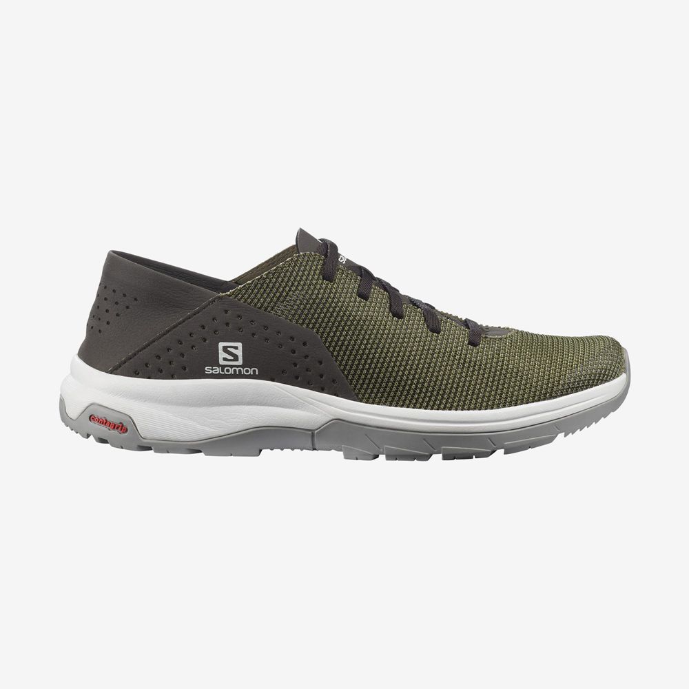 Zapatillas Trekking Salomon Hombre Verde Oliva Verde - Salomon Argentina TECH LITE,354182-PEL